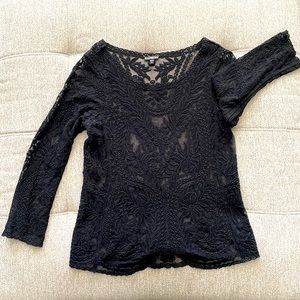 Express floral embroidered shirt (S)